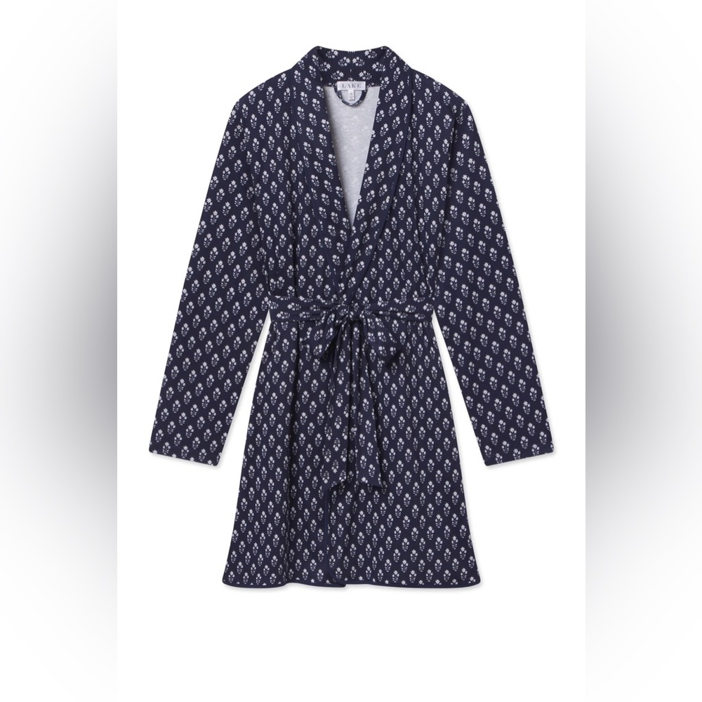 Elegant Navy Blue Women's Robe